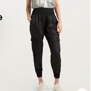 Cinq a Sept Giles Satiny Cargo Jogger Pants